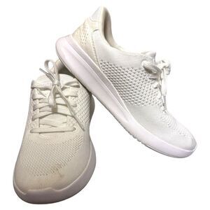 KIZIK Women’s White Lima Wide 4E Hands-Free Step In Shoes | Size 7.5 EXTRA WIDE